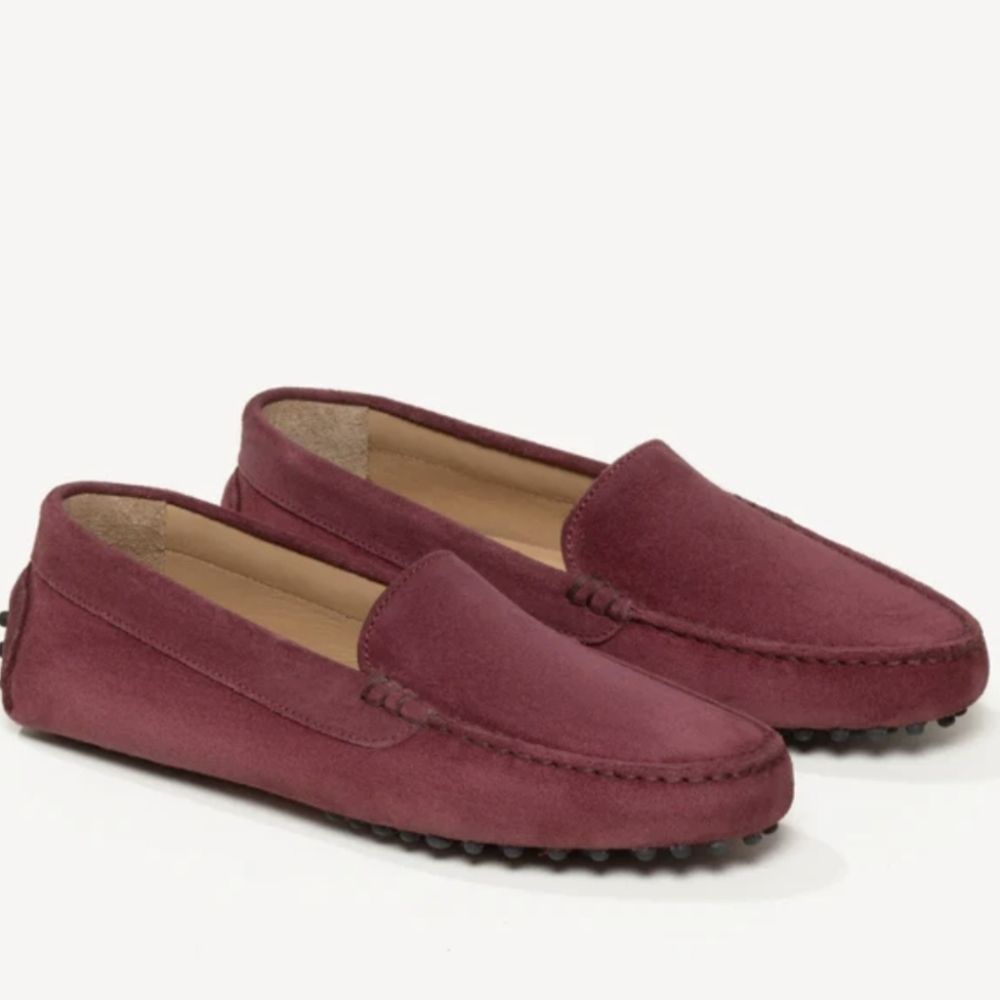 M. Gemi Felize Suede Burgundy Loafers. Size 37.5